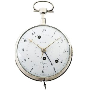 Swiss silver hour self striking coach clock repeater Circa 1810