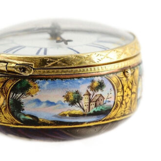 Swiss fire gilt open faced Oignon pocket watch Circa 1720