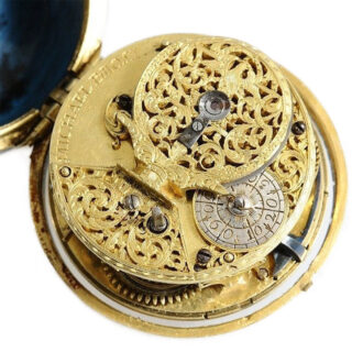 Swiss fire gilt open faced Oignon pocket watch Circa 1720