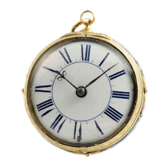 Swiss fire gilt open faced Oignon pocket watch Circa 1720