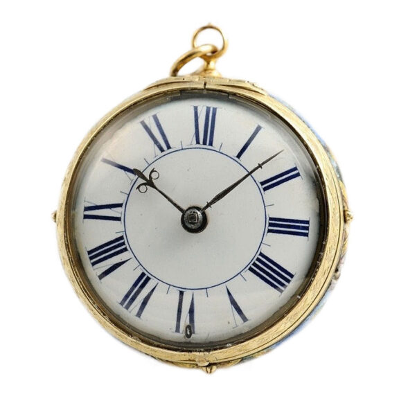 Swiss fire gilt open faced Oignon pocket watch Circa 1720 Swiss fire gilt open faced Oignon pocket watch Circa 1720
