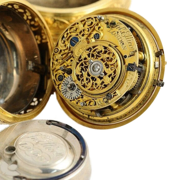 English half quarter repeating verge pocket watch Circa 1739 English half quarter repeating verge pocket watch Circa 1739