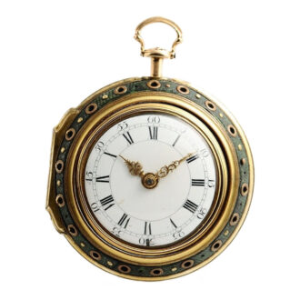 English repeating verge watch with repoussé decoration Circa 1770