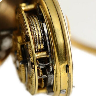 English repeating verge watch with repoussé decoration Circa 1770