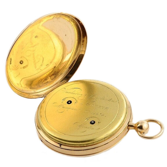 Swiss rare quarter repeater with musical movement Circa 1830 Swiss rare quarter repeater with musical movement Circa 1830