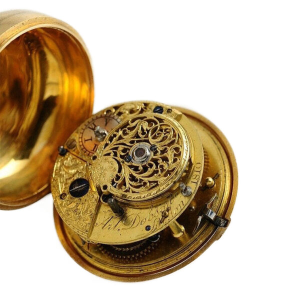 English early pocket watch with cylinder escapement circa 1767 English early pocket watch with cylinder escapement circa 1767