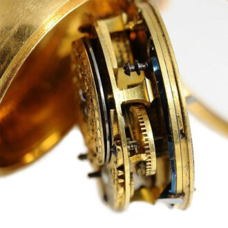 English repoussé decorated verge pocket watch Circa 1729