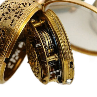 English half quarter repeating verge pocket watch Circa 1736