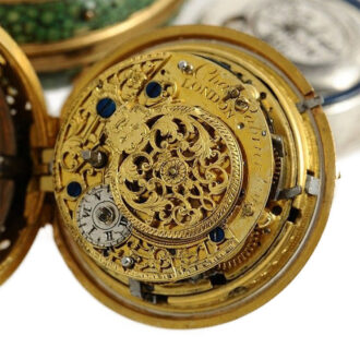 English half quarter repeating verge pocket watch Circa 1736