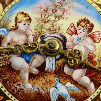 French silver Viennese repeater with erotic scene Circa 1820