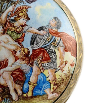 French silver Viennese repeater with erotic scene Circa 1820