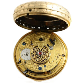 English gold quarter repeating verge pocket watch Circa 1794