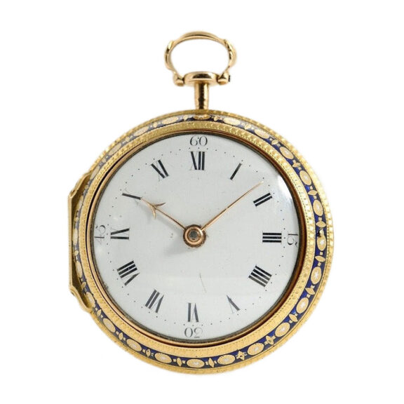 English verge watch with corresponding chatelaine Circa 1775