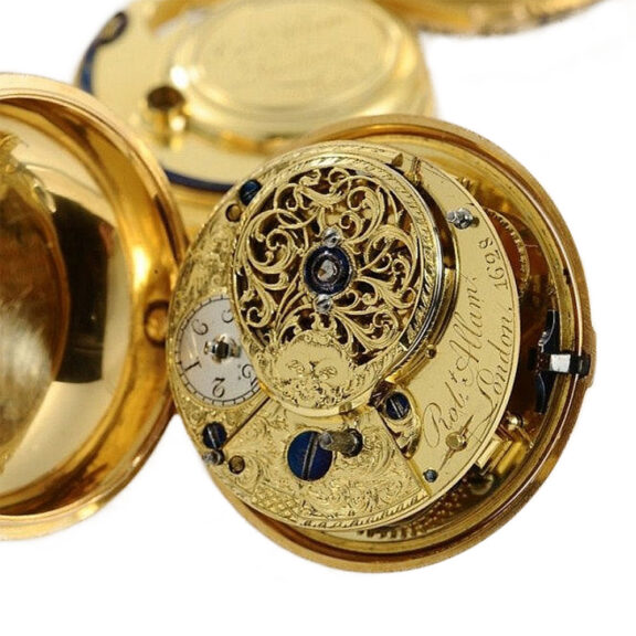 English verge watch with corresponding chatelaine Circa 1775 English verge watch with corresponding chatelaine Circa 1775