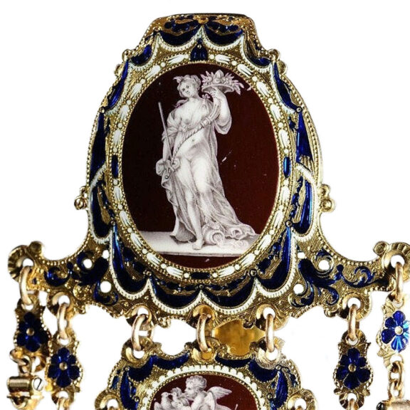 English verge watch with corresponding chatelaine Circa 1775 English verge watch with corresponding chatelaine Circa 1775