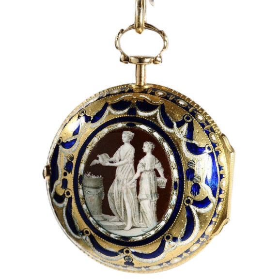 English verge watch with corresponding chatelaine Circa 1775 English verge watch with corresponding chatelaine Circa 1775