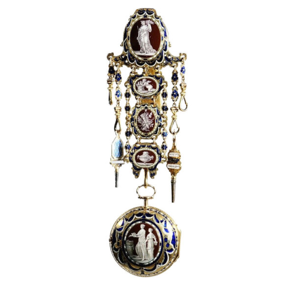 English verge watch with corresponding chatelaine Circa 1775 English verge watch with corresponding chatelaine Circa 1775