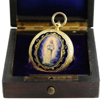 Swiss lady's watch with picture of Our Lady of La Salette Circa 1850