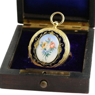 Swiss lady's watch with picture of Our Lady of La Salette Circa 1850