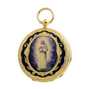 Swiss lady's watch with picture of Our Lady of La Salette Circa 1850