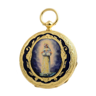 Swiss lady's watch with picture of Our Lady of La Salette Circa 1850