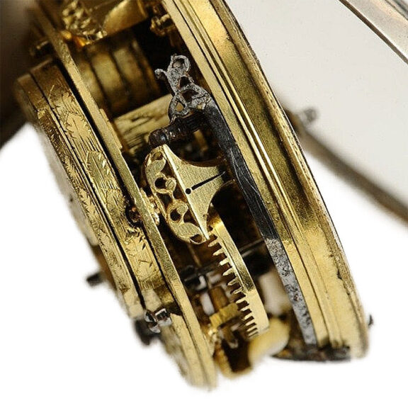 Belgian pair cased verge pocket watch with date Circa 1680 Belgian pair cased verge pocket watch with date Circa 1680