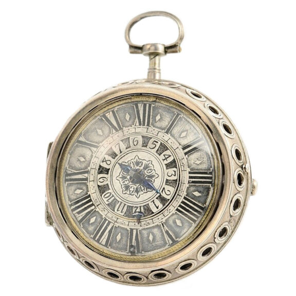 Swiss rare pair cased verge pocket watch with alarm Circa 1700