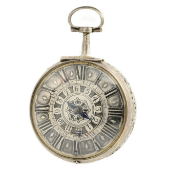 Swiss rare pair cased verge pocket watch with alarm Circa 1700