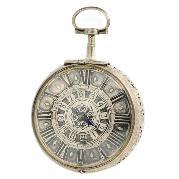 Swiss rare pair cased verge pocket watch with alarm Circa 1700 Swiss rare pair cased verge pocket watch with alarm Circa 1700