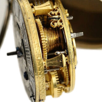 Swiss rare pair cased verge pocket watch with alarm Circa 1700