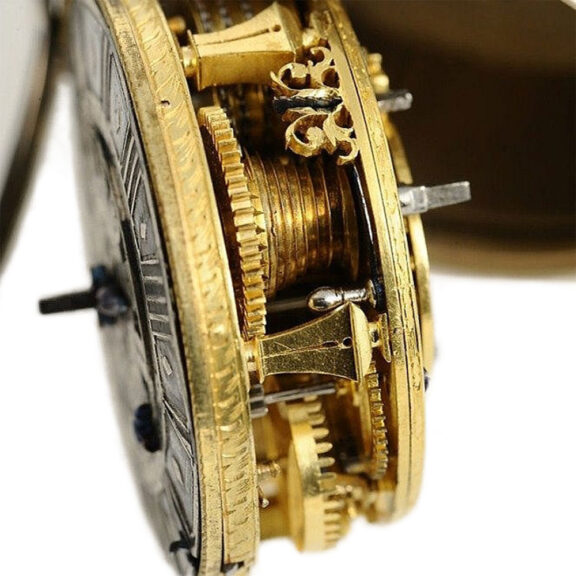 Swiss rare pair cased verge pocket watch with alarm Circa 1700 Swiss rare pair cased verge pocket watch with alarm Circa 1700