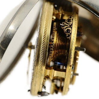 English retrograde verge watch with moon phase Circa 1740