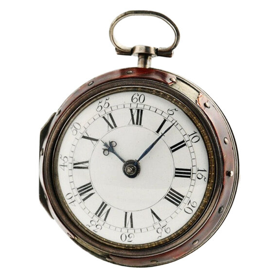 English pair cased watch with Tortoiseshell case Circa 1740