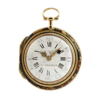 German decorative pair cased verge pocket watch Circa 1780