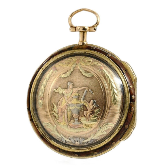 German decorative pair cased verge pocket watch Circa 1780