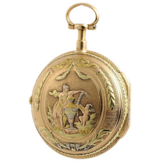 German decorative pair cased verge pocket watch Circa 1780