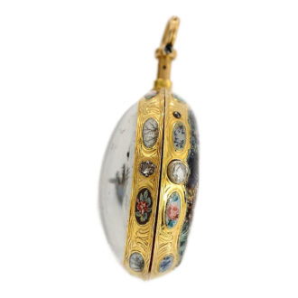 Austrian gold enamel à tact quarter repeating verge Circa 1800