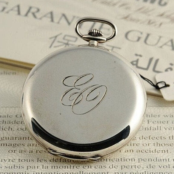 Swiss pocket watch with original watch chain Circa 1980 Swiss pocket watch with original watch chain Circa 1980