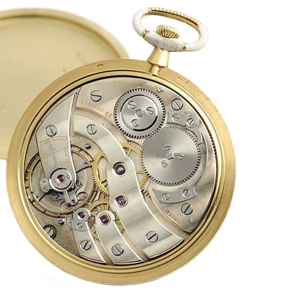 Swiss thin gold enamel gentleman's pocket watch Circa 1925 Swiss thin gold enamel gentleman's pocket watch Circa 1925