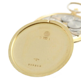 Swiss thin gold enamel gentleman's pocket watch Circa 1925