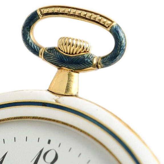 Swiss thin gold enamel gentleman's pocket watch Circa 1925 Swiss thin gold enamel gentleman's pocket watch Circa 1925