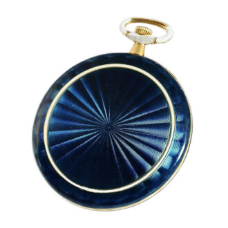 Swiss thin gold enamel gentleman's pocket watch Circa 1925