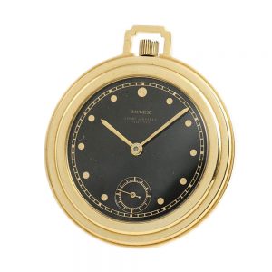 Swiss rare thin gentleman's watch with black dial Circa 1940