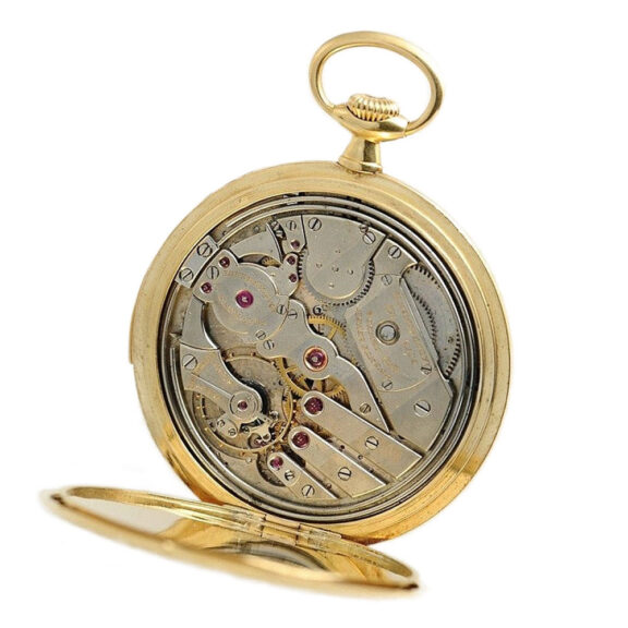 Swiss thin gold minute repeating pocket watch Circa 1920 Swiss thin gold minute repeating pocket watch Circa 1920