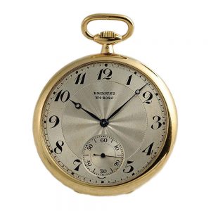 Swiss 18K gold thin gentleman's pocket watch Circa 1910