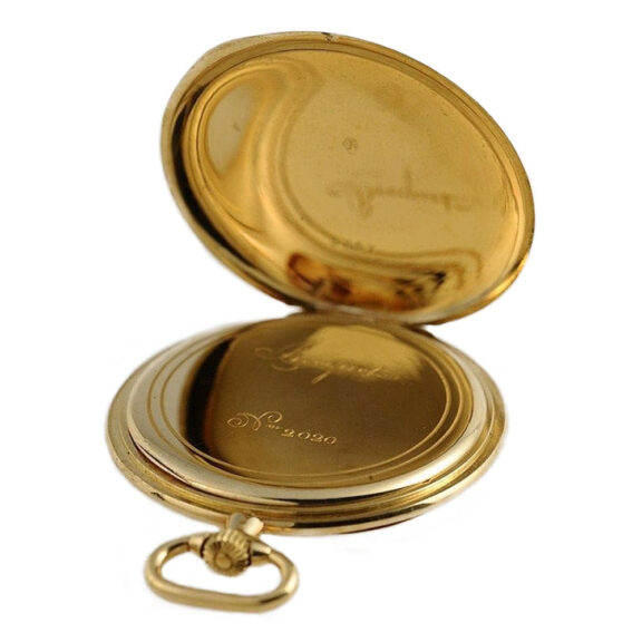 Swiss 18K gold thin gentleman's pocket watch Circa 1910 Swiss 18K gold thin gentleman's pocket watch Circa 1910