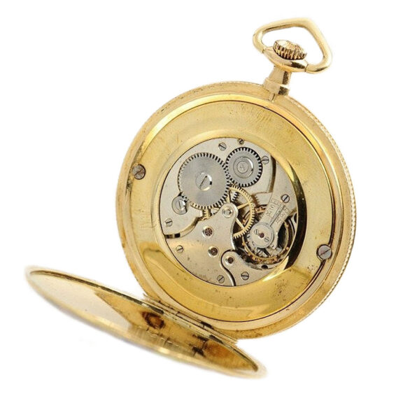 Swiss very thin gold enamel pocket watch Circa 1925 Swiss very thin gold enamel pocket watch Circa 1925