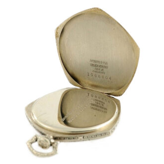 American watch with engraved pink gold movement Circa 1924