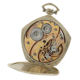 American watch with engraved pink gold movement Circa 1924