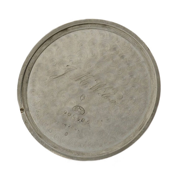 Swiss platinum enamel watch in an Art Deco case Circa 1910 Swiss platinum enamel watch in an Art Deco case Circa 1910